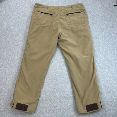 Cabela's Pants Mens Size 44 Brown Tan Straight Leg Fleece Outdoor Gear Hunting - Picture 6 of 13