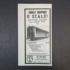 1972 EPM O Scale Southern Railway All-Door Car Vintage Print Ad Wyomissing PA