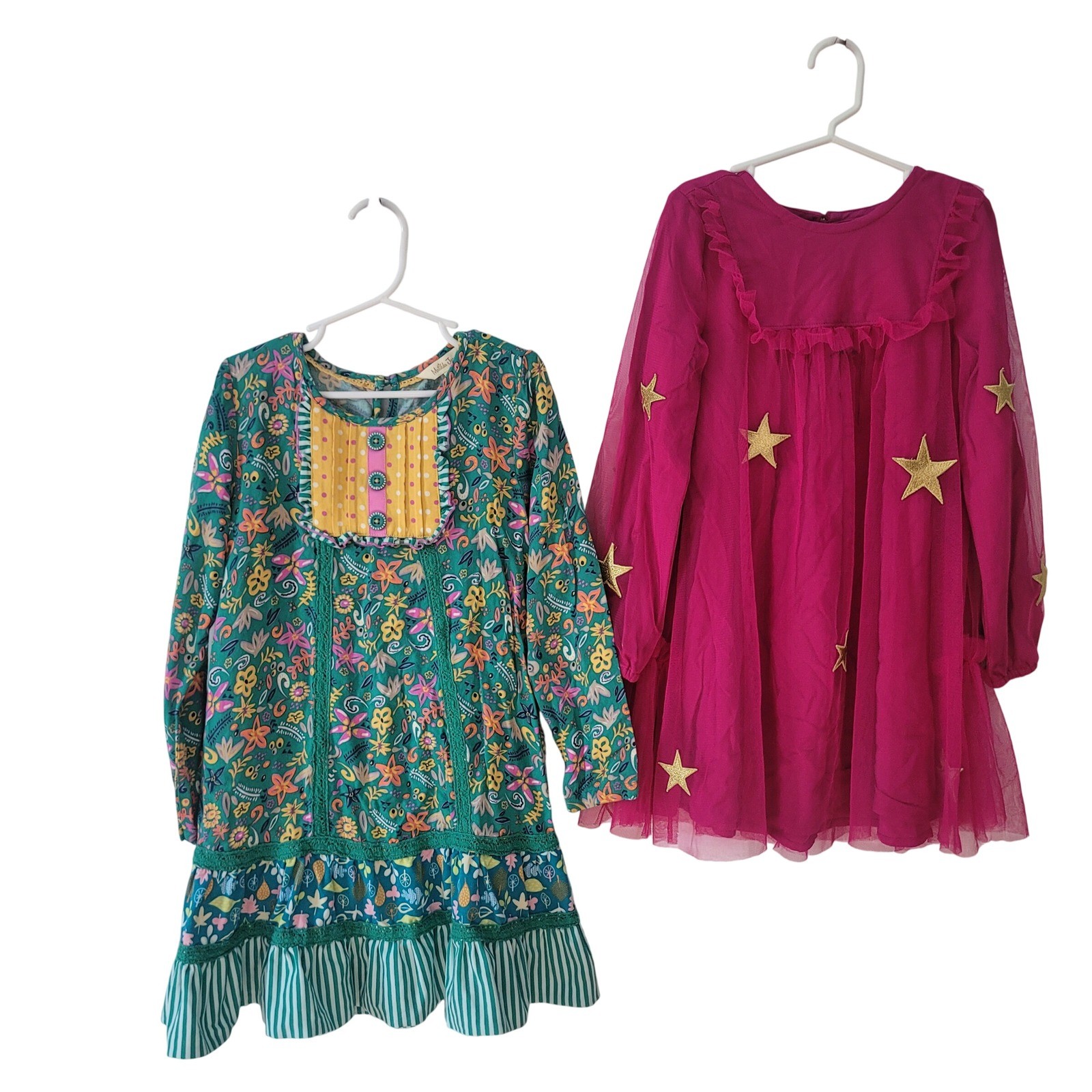 Matilda Jane Lot of 2 Size 6 Girls Floral Star Tulle Boho Boutique Cottage