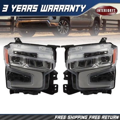 For 2022-2024 Chevy Silverado 1500 LT Trail Boss/RST Black Bezel LED Headlights