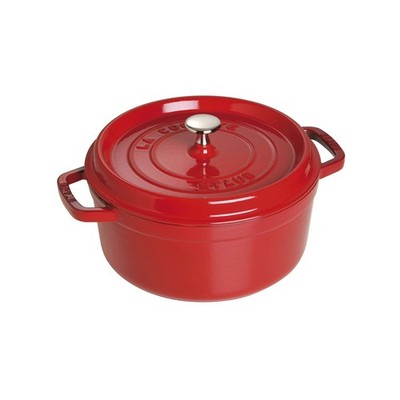 Staub Cast Iron Round Cocotte, Dutch Oven, 4-quart, serves 3-4, Made in Franc...