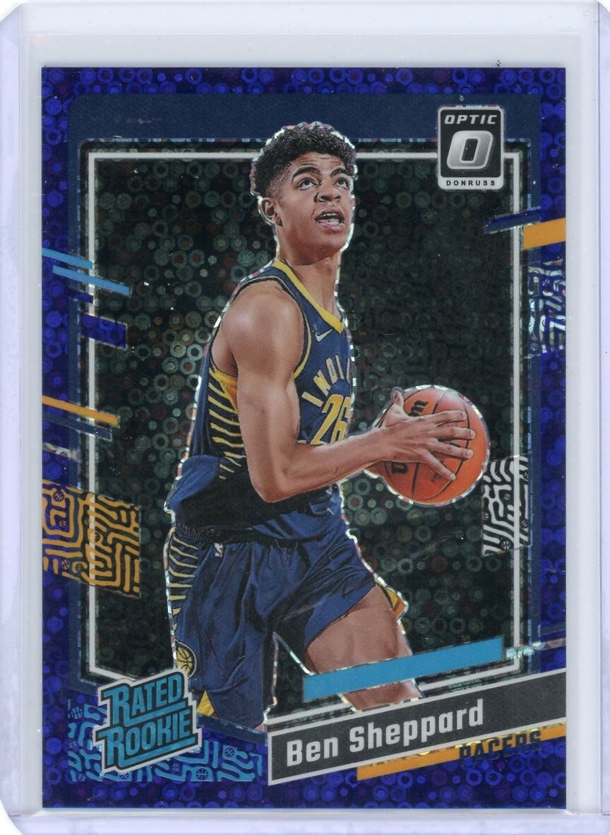 2023 Donruss Optic #221 Ben Sheppard Purple Disco #'d/99 Rookie RC Pacers