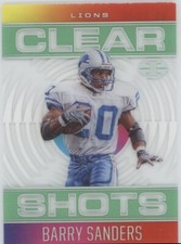 2021 Panini Illusions - Clear Shots Emerald #CS-14 Barry Sanders Detroit Lions