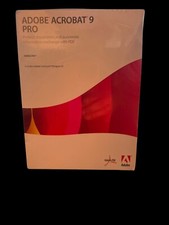 Adobe Acrobat 9 Pro for Windows PC Liceensed for 2 PCs  BRAND NEW SEALED BOX 