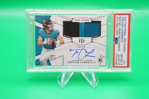2021 National Treasures Rookie Auto Combo /99 Trevor Lawrence RPA PSA 8 R6220J