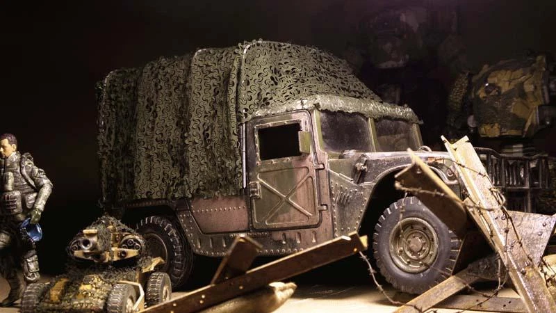 1/6 1/10 1/16 Soldier Model Camouflage Net A2 GN RC Sherman German Military Tank - Image 2 of 2