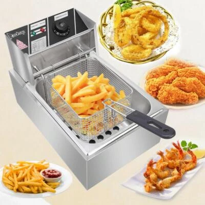 ZOKOP 6L 2500W Electric Deep Fryer Commercial Restaurant Fast Food French Fry Cooker