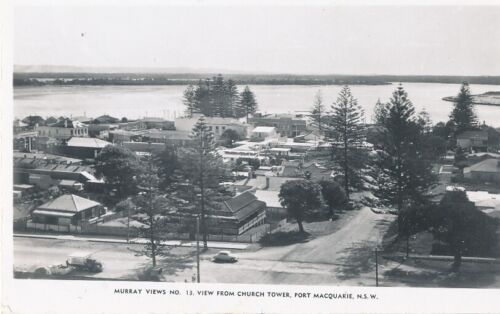 PORT MACQUARIE, NSW. "FROM CHURCH TOWER". REAL PHOTO  POSTCARD. MURRAY No 13. - Afbeelding 1 van 1