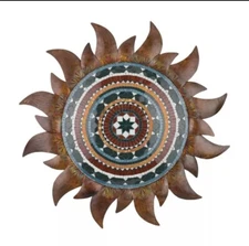 Regal Art And Gift Bella Sun Wall Decor Handcrafted Detailed Design 32" Aluminum