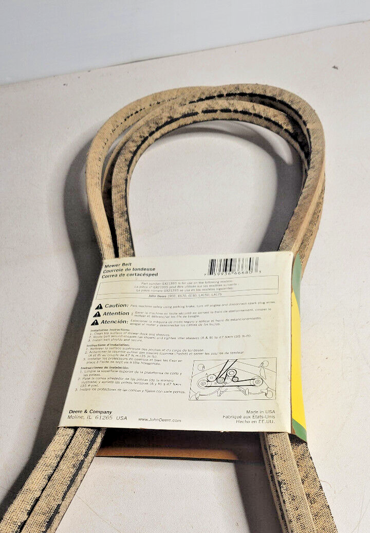 Rasenmäher-Deckriemen GX21395 – Für John Deere D170, E180, LA150 U.a., 161 3/4 Zoll, Kevlar Verstärkt