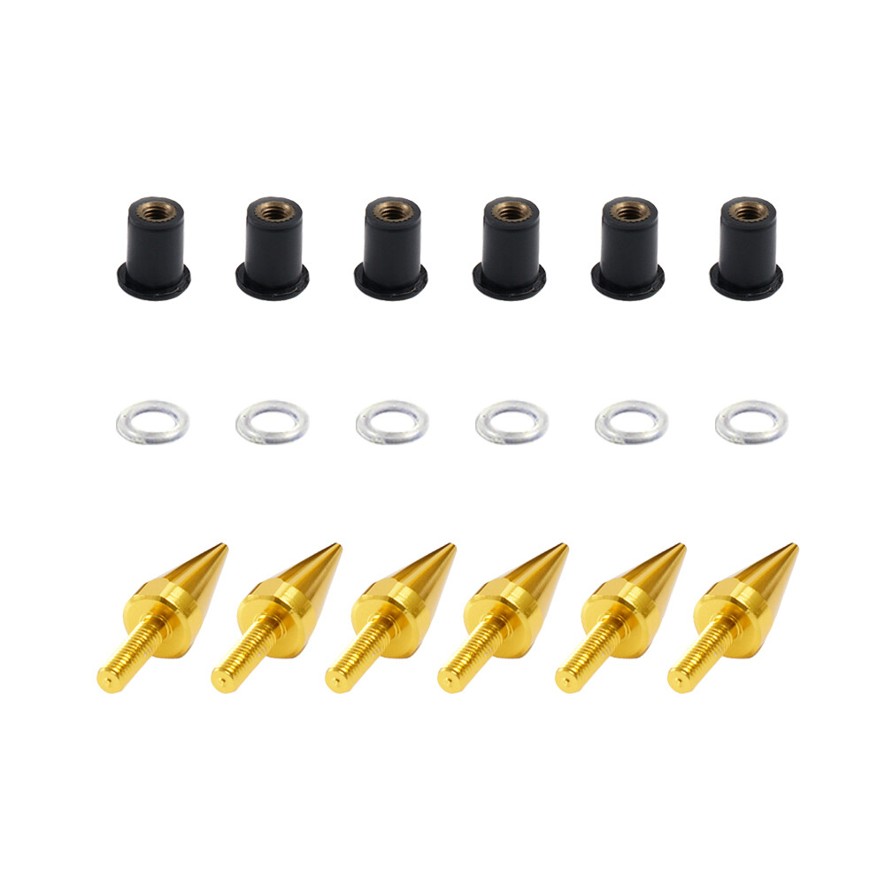 3品 Windshield Well Nut Spike Bolts for ZX6R 1998-2023 ZX636 99 00 01