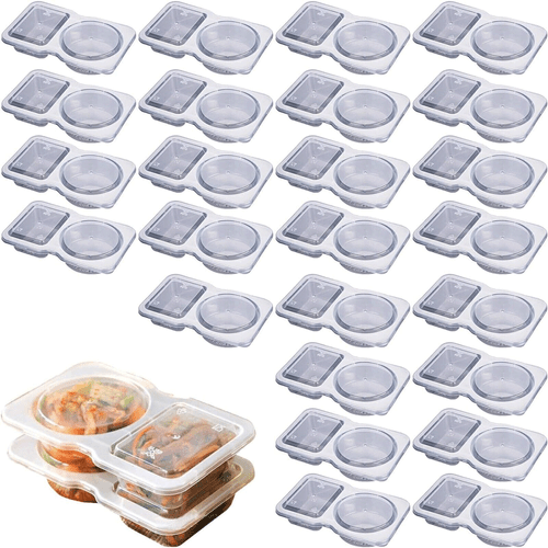 Reusable Snack Pack Containers,Nut Cheese Collapsible Snack Containers with Lids - Picture 3 of 25