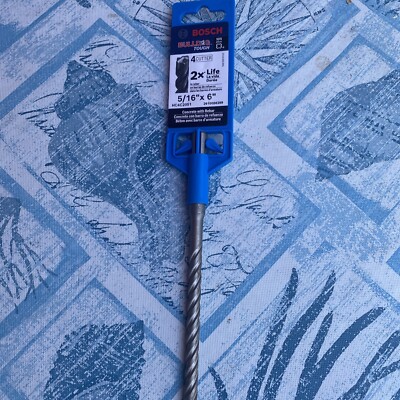 BOSCH Rotary Hammer Bit SDS Plus 4-Cutter 5/16  x 6  Concrete w/Rebar HC4C2051