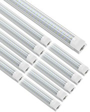 4FT T8 LED Tube Garage Ceiling Shop Light Fixtures 60W D Shape Bright Linkable