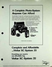Vivitar XC System 35 Camera Single Page Original Promotional Ad