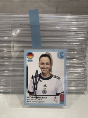 Kathrin Hendrich Euro 2022 Deutschland Autogramm Signatur signierter Aufkleber Wolfsburg