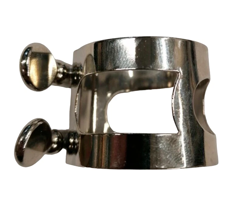 Legatura in Metallo per Bocchino Becco Sassofono Alto a Doppia Vite Sax Fascetta - Immagine 4 di 4