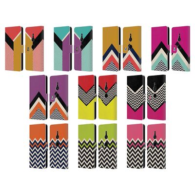 HEAD CASE DESIGNS COLOUR BLOCK CHEVRON LEATHER BOOK CASE FOR SONY PHONES 1