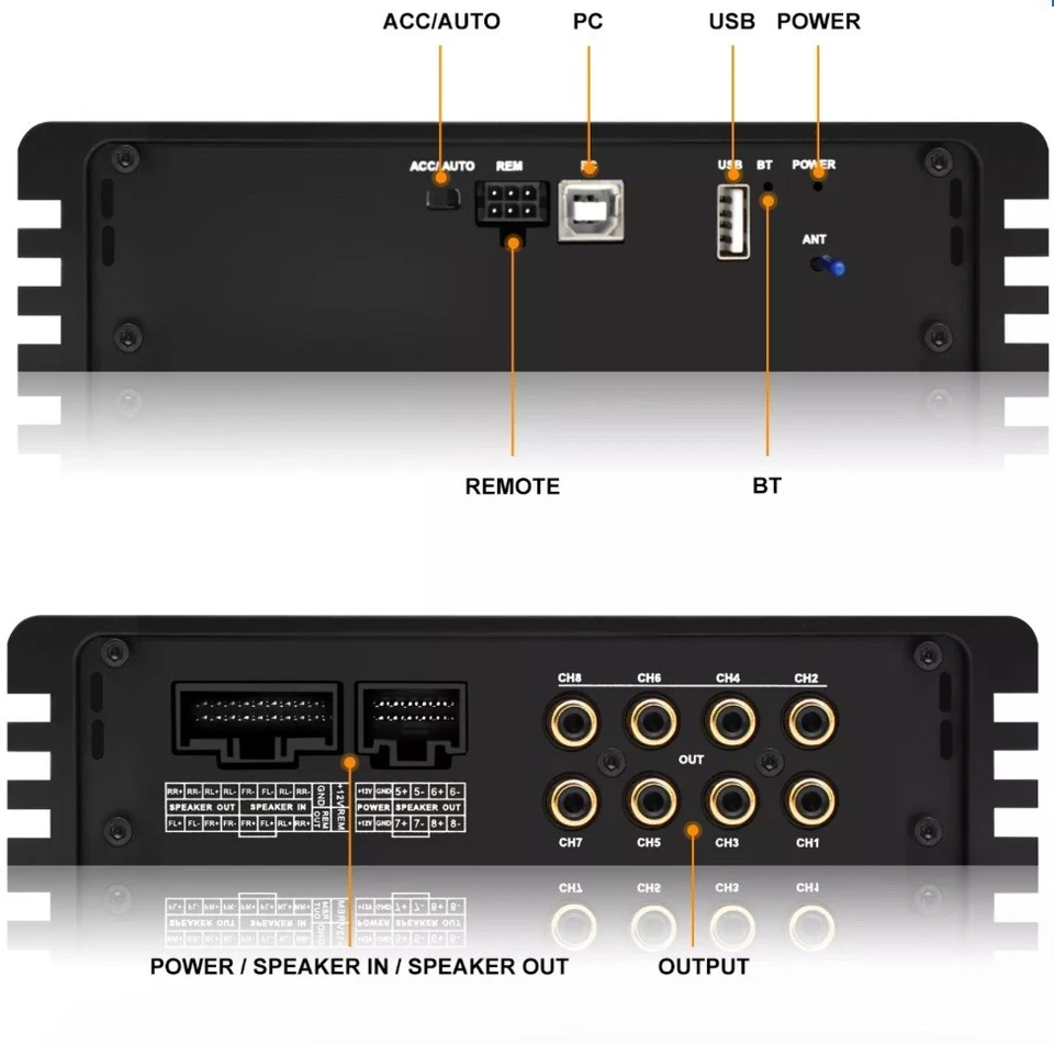 NUEVO AMPLIFICADOR DSP Plus 8 Ch entrada 8 Ch salida 50W por canal envío gratuito Foto 2 de 3