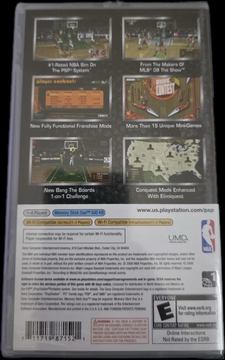 Sony PSP NBA 09: The Inside (2008) Factory Sealed - Thumbnail 2
