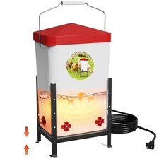 3 Gallon Heated Chicken Waterer, Thermostatically Controlled Red-3 Gal Red