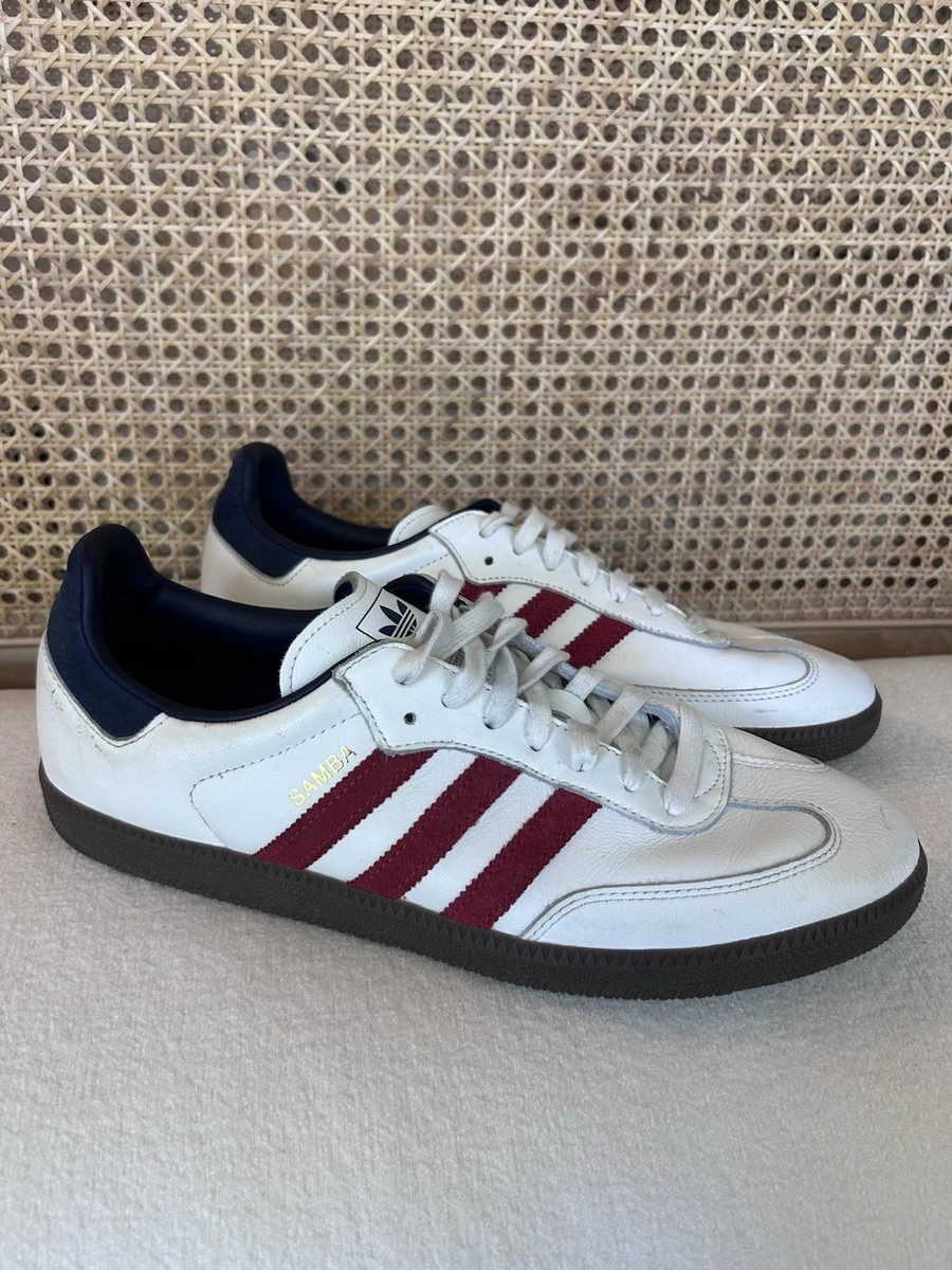 adidas gazelle silver green womens adidas Samba Sporty & Rich White Collegiate Burgundy Trainers UK 7.5 EU  40.5 👠 main image 0