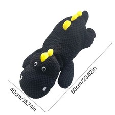 1 creative black dragon plush toy, a big fat dragon lying down, an interactive