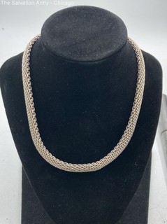 Tiffany & Co. 925 Sterling Silver Fine Jewelry Mesh Link Chain Necklace 86.69g