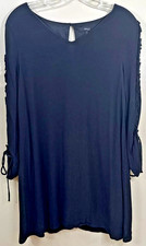 Very J Dress Black Ruffle Sleeve Mini Women’s Size Small Keyhole Back Lined Sexy