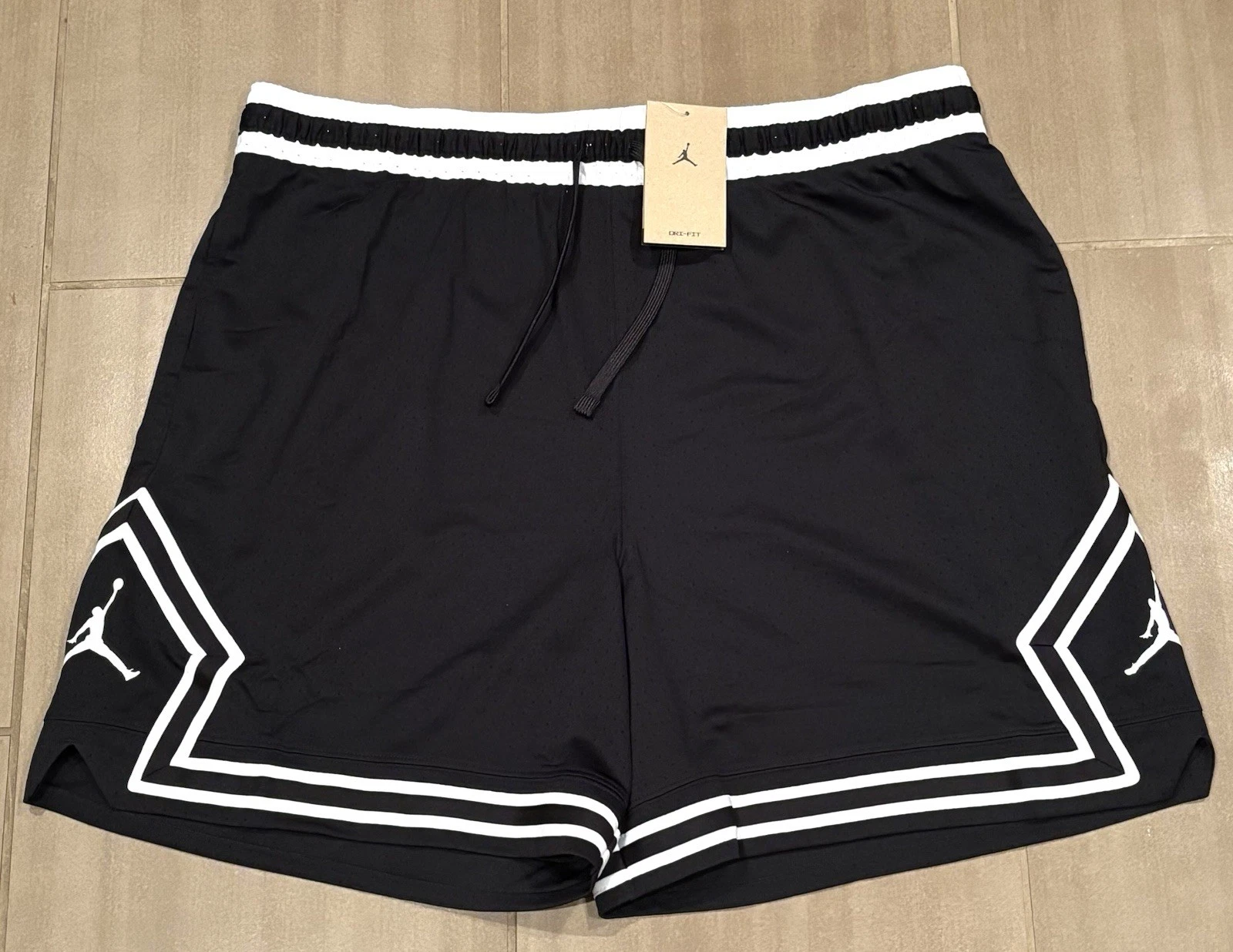 Nike Jordan Dri-FIT Diamond Shorts Black White Mesh HF9910-010 NWT Men’s XL