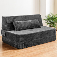 Convertible Folding Sofa Bed with Memory Foam for Living Room  Guest Use