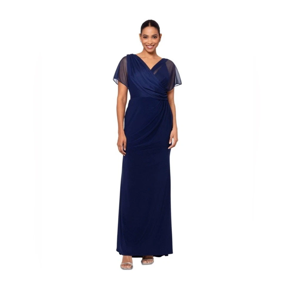 sachin and babi light blue dress Evening Gowns Betsy And Adam Emerald Dress Betsy Adam Emerald Elegance,  Wrapped In A Deep Shine