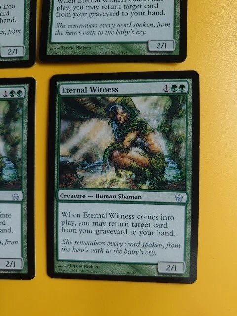 Eternal Witness. Playset Human shaman Fifth Dawn. VG Magic the Gathering 4 Card. - Image 2 of 4