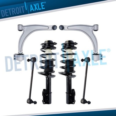 Front Lower Control Arm + Strut + Sway Bar for 2005-2012 Chevy Malibu Pontiac G6