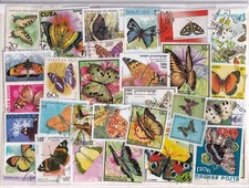 500 francobolli diversi farfalla, butterfly, mariposa, papillon