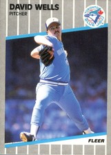 1989 Fleer David Wells #247 RC Rookie Card Toronto Blue Jays MLB Baseball Pit.... rookie card picture