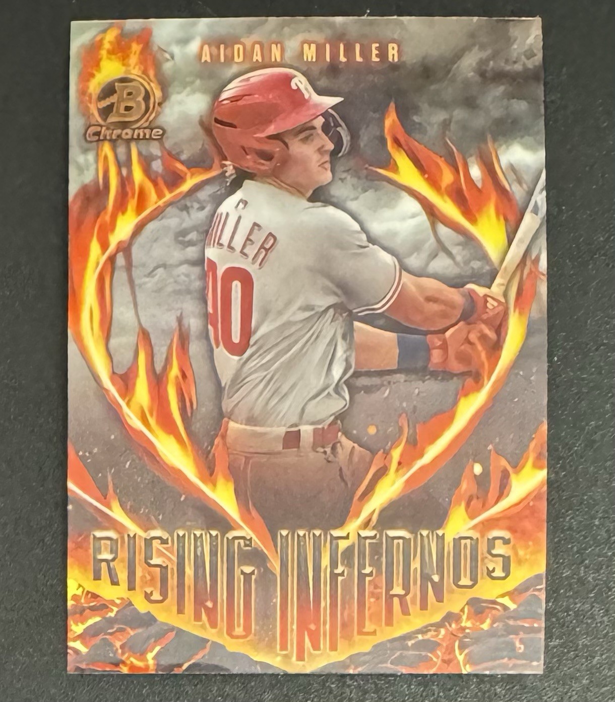 Aidan Miller 2024 Bowman Chrome Rising Infernos #RI-17 - Philadelphia Phillies