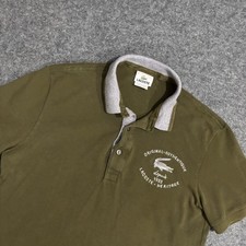 Lacoste Polo Shirt Men  s Size 3 S Green 1933 Heritage Short Sleeve