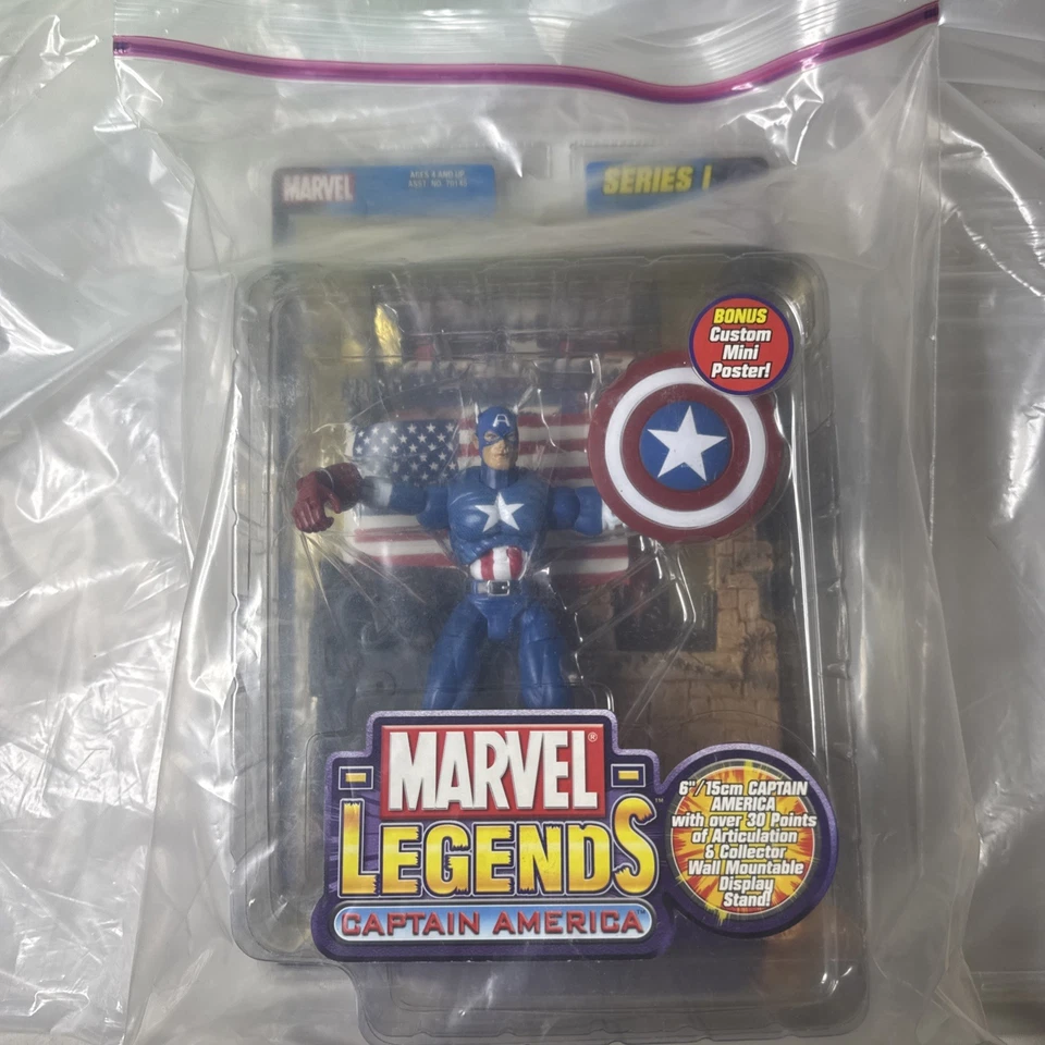 Экшн-фигурка 2002 Marvel Legends Captain America серия 1 Toy Biz! Новый новом +++ - Изображение 3 из 4