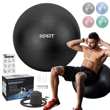 XPRT Fitness Exercise Ball Stability Yoga Ball Home Gym Office Chair Quick Pump