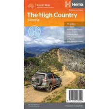 Hema Iconic Map Highly Detailed High Country Victoria Waterproof Map 9th Edition