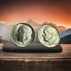 Silver Lot Of 2 Roosevelt Dimes ( 1954-P & 1955-S) Gem BU As Shown # RD54P55S BU