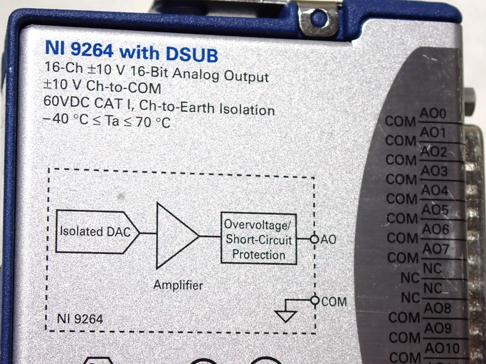 NI 9264 CON DSUB National Instruments MÓDULO DE SALIDA ANALÓGICA DE 16 CANALES USADO Foto 4 de 4