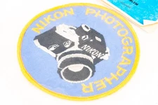 Nikon Photographer Camera Shirt Jacket Patch Blue & Gold 4'' By Kalt MINT V28