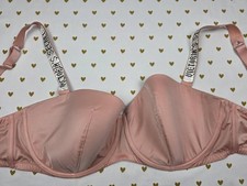 Victorias Secret BLING STRAP Lined Balconette Demi Bra 38DDD