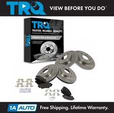 TRQ Front & Rear Premium Posi Ceramic Disc Brake Pads & Rotors Kit for Mazda 3