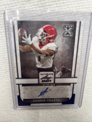 2022 Leaf George Pickens /75 Autograph Georgia Steelers BA-GP1