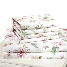Virah Bella - Peony Garden (Vintage)- 4-Piece Sheet Set