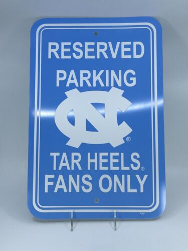 University of North Carolina Chapel Hill Tar Heels Plastic Parking Sign BLUE NEW - Picture 1 of 15