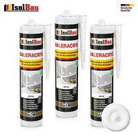 Maleracryl Weiß 3 X 300 Ml Bauacryl Acryl Dichtstoff Innen Aussen Dichtmasse